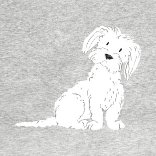 Maltese Dog Illustration T-Shirt